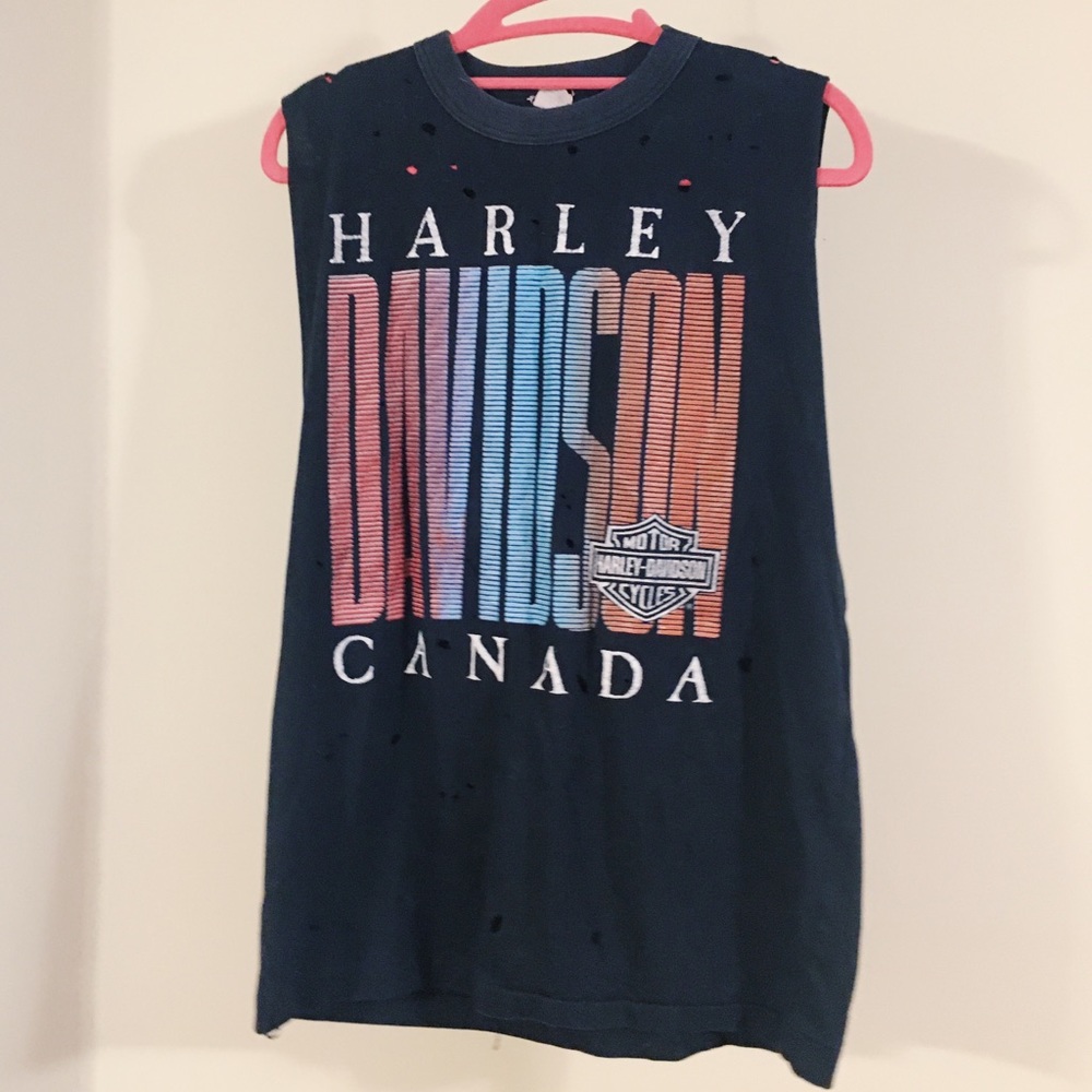 Vintage Harley Davidson Canada sleeveless T shirt